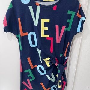Soho Streetwear Graphic Side Tie Mini Dress. 90s. Rare Find.